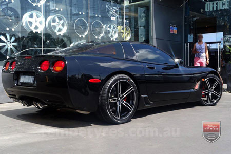 19x8.5 19x9.5 Lenso Eurostyle 6 BKF ES6 on CHEVROLET CORVETTE