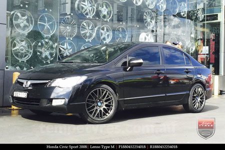 17x7.0 Lenso Type-M - DG on HONDA CIVIC