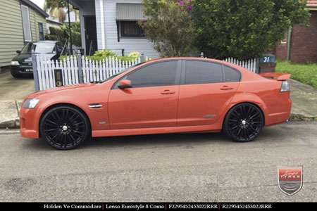 22x9.5 Lenso Como Black on HOLDEN COMMODORE VE