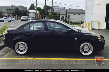 19x8.5 Lenso BSX Silver on MITSUBISHI LANCER