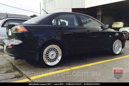 19x8.5 Lenso BSX Silver on MITSUBISHI LANCER