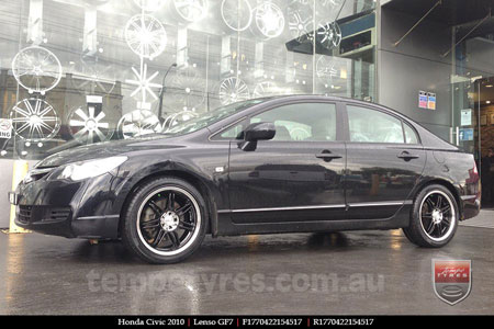 17x7.0 Lenso GF7 Black on HONDA CIVIC