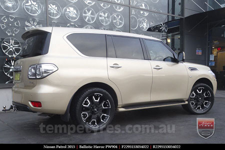 22x9.5 Ballistic Havoc on NISSAN PATROL