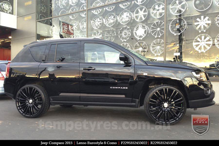 22x9.5 Lenso Como Black on JEEP COMPASS