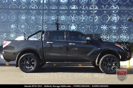 20x9.0 Ballistic Ravage Millworks on MAZDA BT50