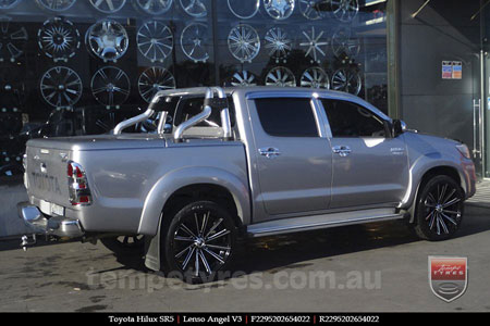 22x9.5 Lenso Black Angel V3 on TOYOTA HILUX SR5