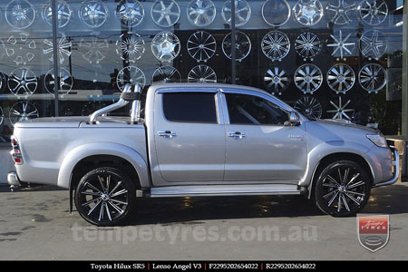 22x9.5 Lenso Black Angel V3 on TOYOTA HILUX SR5