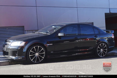 20X8.5 Lenso ESA Black on HOLDEN COMMODORE VE