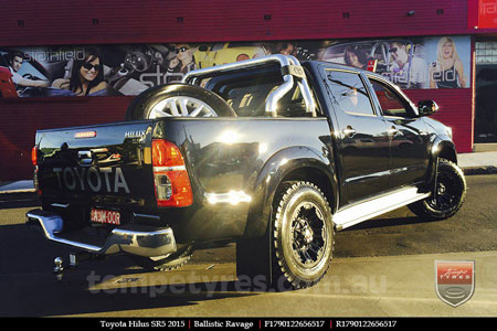 17x9.0 Ballistic Ravage Flat Black on TOYOTA HILUX SR5