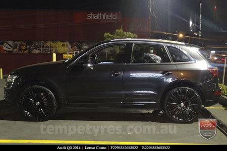 22x9.5 Lenso Como Black on AUDI Q5