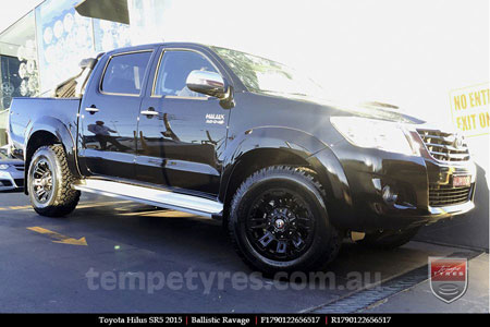 17x9.0 Ballistic Ravage Flat Black on TOYOTA HILUX SR5