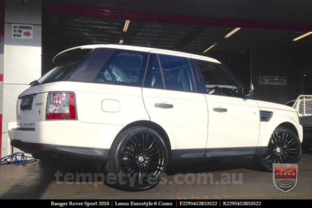 22x9.5 Lenso Como Black on RANGE ROVER SPORT