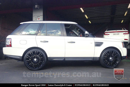 22x9.5 Lenso Como Black on RANGE ROVER SPORT