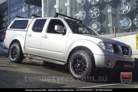 17x9.0 Ballistic Mace Millworks on NISSAN NAVARA D40