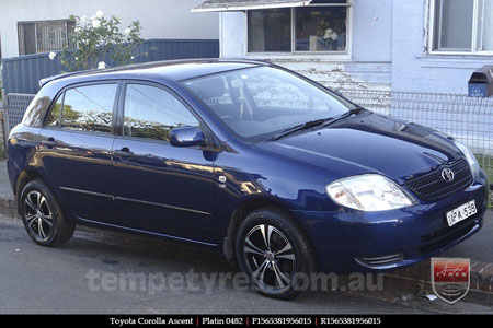 15x6.5 Platin Wheels 0482 on TOYOTA COROLLA