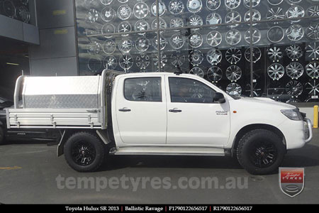 17x9.0 Ballistic Ravage Flat Black on TOYOTA HILUX SR