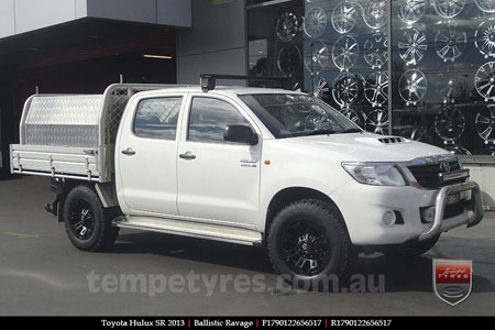 17x9.0 Ballistic Ravage Flat Black on TOYOTA HILUX SR