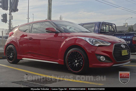 18x8.0 Lenso Type-M MBRG on HYUNDAI VELOSTER