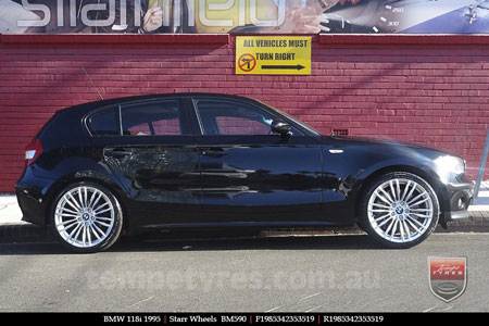 19x8.5 19x9.5 BM590 Silver on BMW 1 SERIES