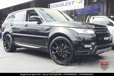 22x9.5 Style5930 Satin Black on RANGE ROVER SPORT