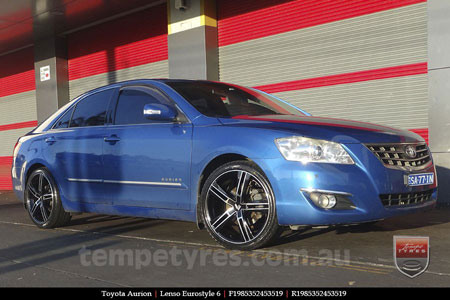 19x8.5 19x9.5 Lenso Eurostyle 6 BKF ES6 on TOYOTA AURION