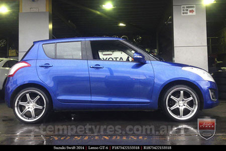 18x7.5 Lenso GT-6 Shadow on SUZUKI SWIFT