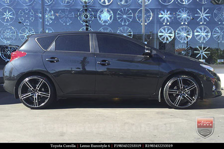 19x8.5 19x9.5 Lenso Eurostyle 6 BKF ES6 on TOYOTA COROLLA