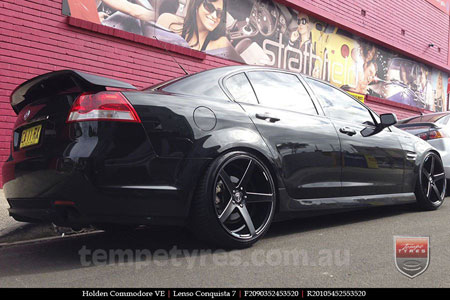 20x9.0 20x10.5 Lenso Conquista 7 MKS CQ7 on HOLDEN COMMODORE VE