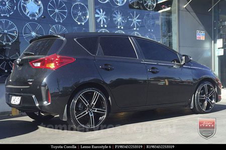 19x8.5 19x9.5 Lenso Eurostyle 6 BKF ES6 on TOYOTA COROLLA