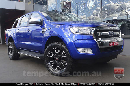 20x9.0 Ballistic Havoc Black on FORD RANGER 