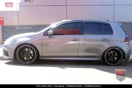 19x8.0 19x9.0 Y463 Black on VW GOLF R