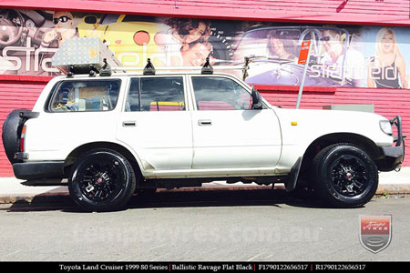 17x9.0 Ballistic Ravage Flat Black on TOYOTA LANDCRUISER 80 SERIES