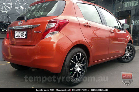 15x6.5 Menzari 0468 on TOYOTA YARIS