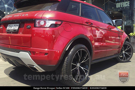 20x8.5 20x10 Sothis SC100 BFM on RANGE ROVER EVOQUE