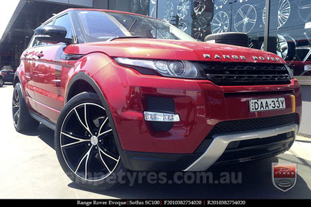 20x8.5 20x10 Sothis SC100 BFM on RANGE ROVER EVOQUE