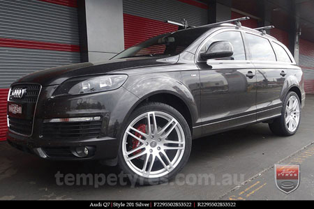 22x9.5 Style201 Silver on AUDI Q7