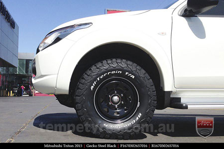 16x7.0 Gecko Steel Black on MITSUBISHI TRITON