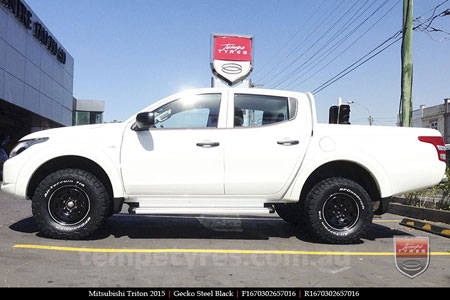 16x7.0 Gecko Steel Black on MITSUBISHI TRITON