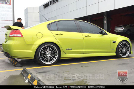 20x8.5 20x9.5 Lenso OP3 on HOLDEN COMMODORE VE