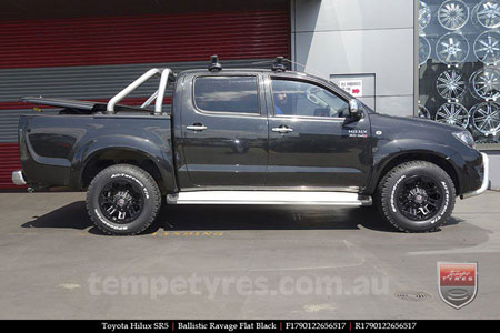 17x9.0 Ballistic Ravage Flat Black on TOYOTA HILUX SR5