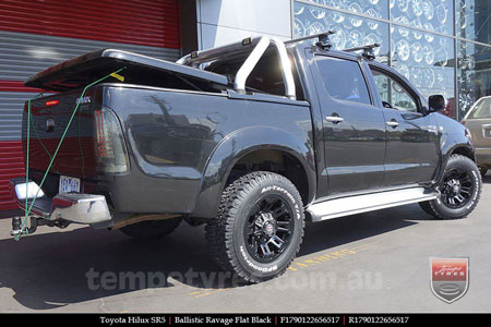 17x9.0 Ballistic Ravage Flat Black on TOYOTA HILUX SR5