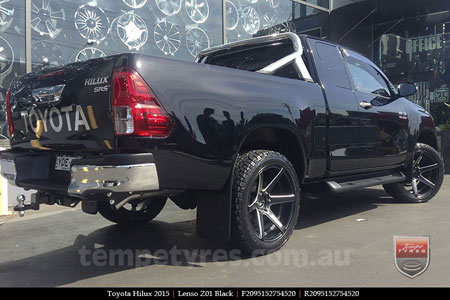 20x9.5 Lenso Z01 Black on TOYOTA HILUX