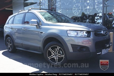 17x7.5 Incubus Fang on HOLDEN CAPTIVA