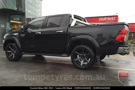 20x9.5 Lenso Z01 Black on TOYOTA HILUX