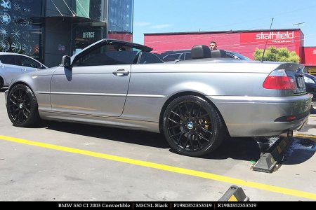 19x8.0 19x9.0 M3CSL Black on BMW 3 SERIES