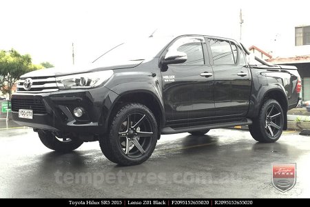 20x9.5 Lenso Z01 Black on TOYOTA HILUX