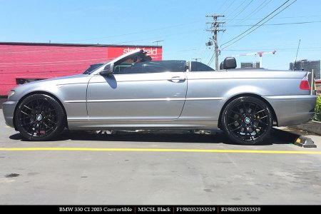 19x8.0 19x9.0 M3CSL Black on BMW 3 SERIES