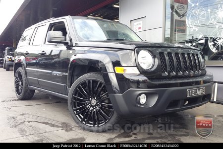 20x8.5 Lenso Como Black on JEEP PATRIOT