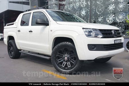 20x9.0 Ballistic Ravage Flat Black on VW AMAROK