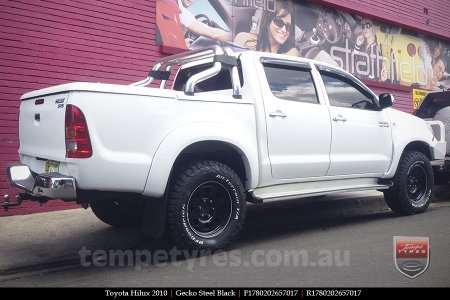 17x8.0 Gecko Steel Black on TOYOTA HILUX